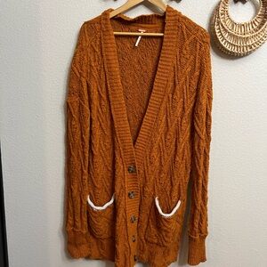Montana Cable Cardi in Pumpkin Pie